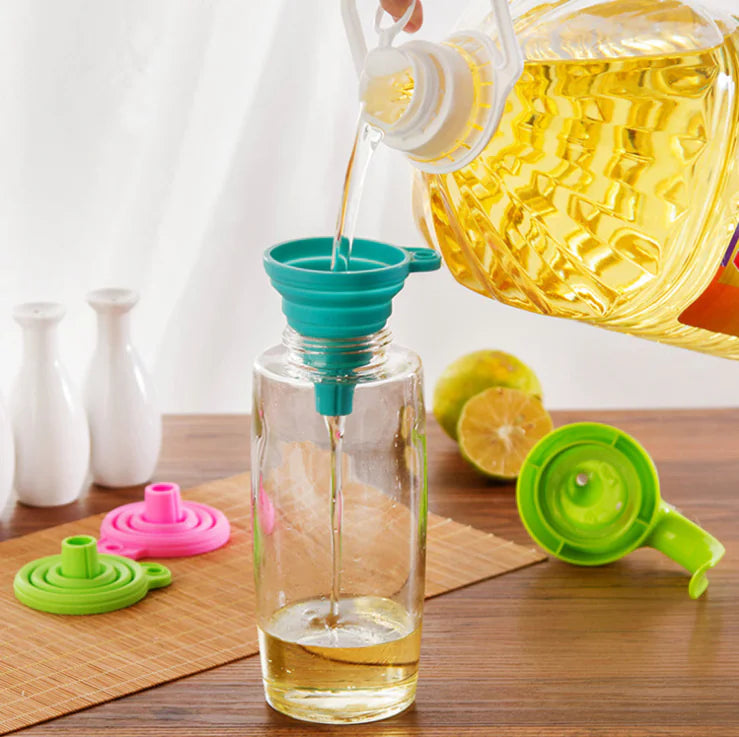 Silicone Folding Funnel - Food Grade Collapsible Design